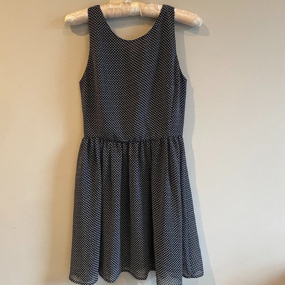 Navy Geometric Print Gap Dress Size 0 - Picture 1 of 11
